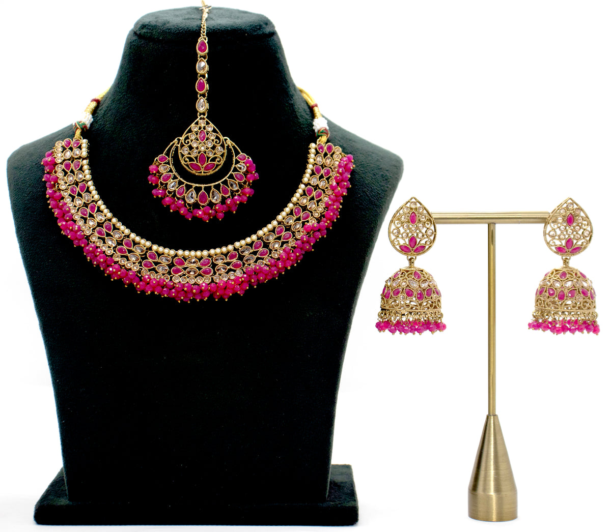 Gold & Rani Necklace Set