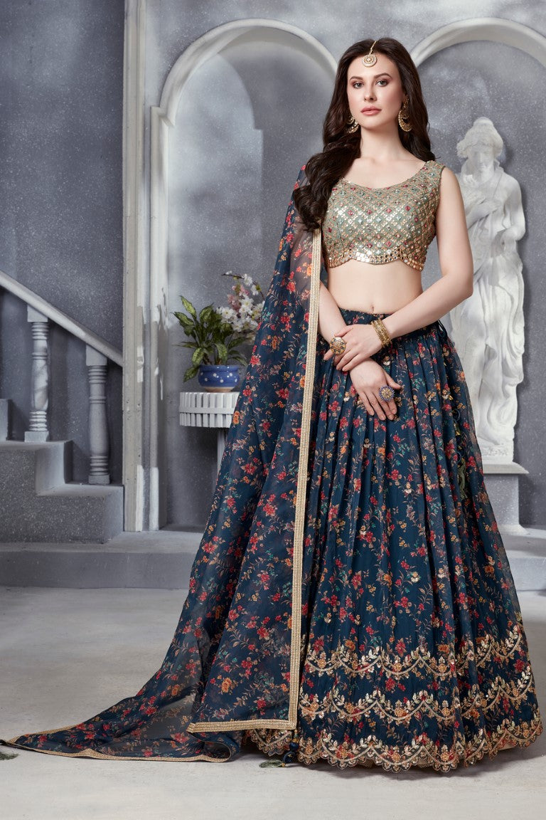 Contrast lehenga choli Clearance