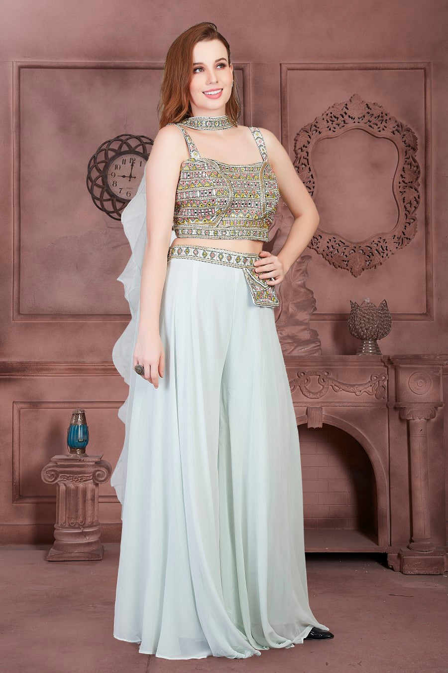 Ladies palazzo on sale pant suit