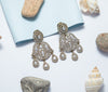 Elegant Silver Color AD Necklace Set