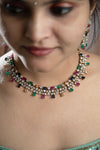 Elegant Multi Color AD Necklace Set