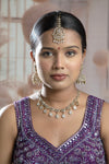 Trendy Silver Color AD Necklace Set