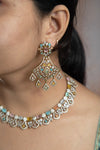 Sparkling Multi Color AD Necklace Set