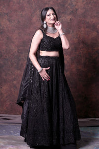 Black Sequence Lehenga Choli