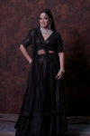 Black Lehenga Choli With Sequence Dupatta.