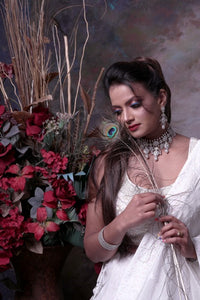 White lehenga choli