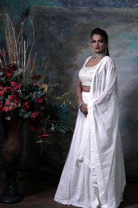 White lehenga choli