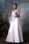 White Lehenga Choli With Dupatta.