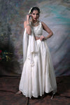 White Lehenga Choli With Dupatta.