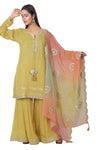 Gharara suit, designer gharara suits, bridal gharara suit, traditional gharara, gharara suit online, party wear gharara, Pakistani gharara suits, gharara dress, latest gharara designs, wedding gharara suit, embroidered gharara, heavy gharara suits, festive gharara, gharara suit for women, ethnic gharara.