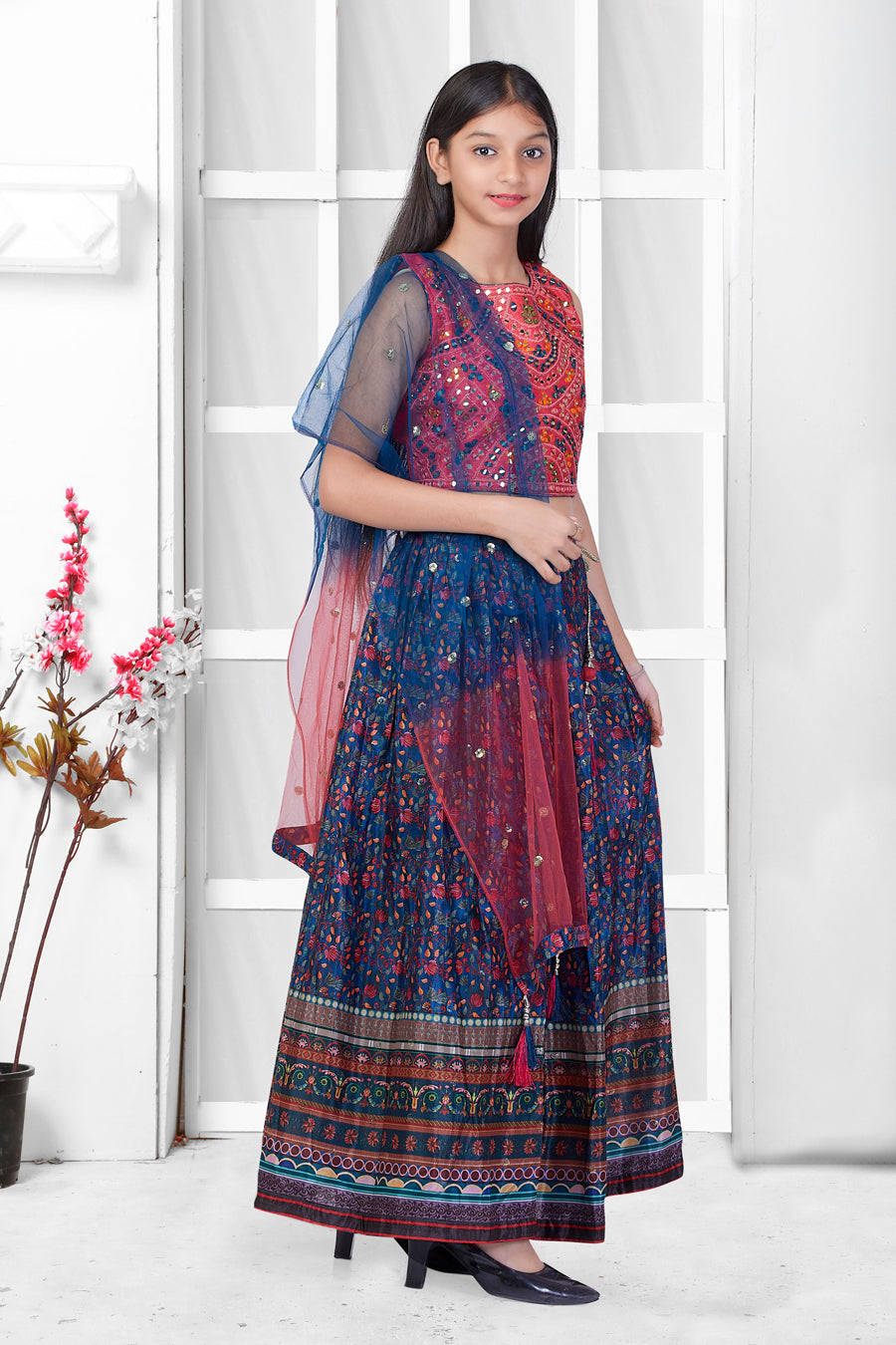 ladies lehenga dress Metallic Rose Gold Bridal Lehenga