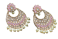 Gold and Light Pink Earrings