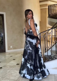 Grey and Black Lehenga Choli with Indo Western Style Blouse and Dupatta
