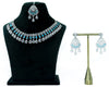 Silver With Phirozi Necklace Set