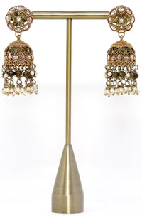 Gold & Mehndhi Green Necklace Set