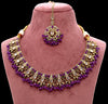 Gold & Purple Necklace Set