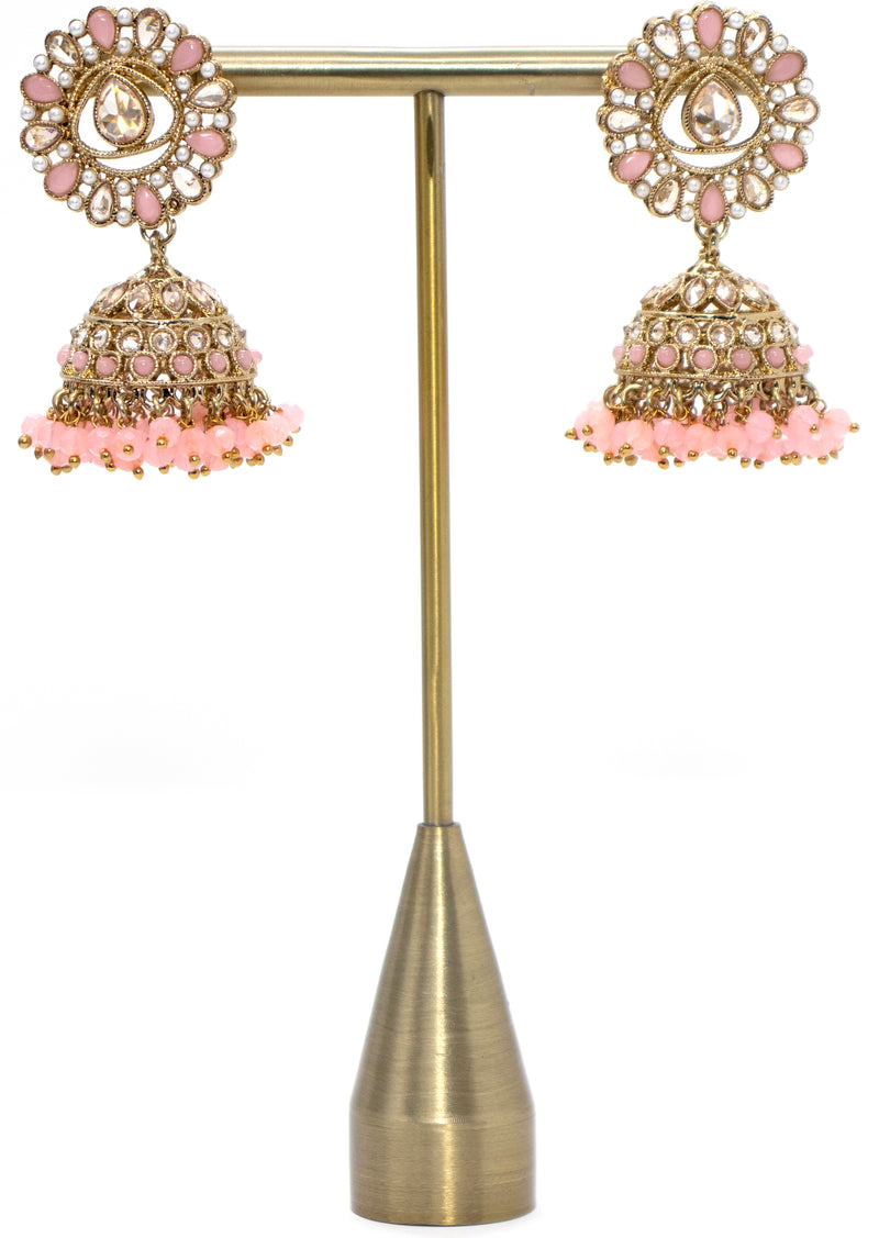 Gold & Pink Necklace Set