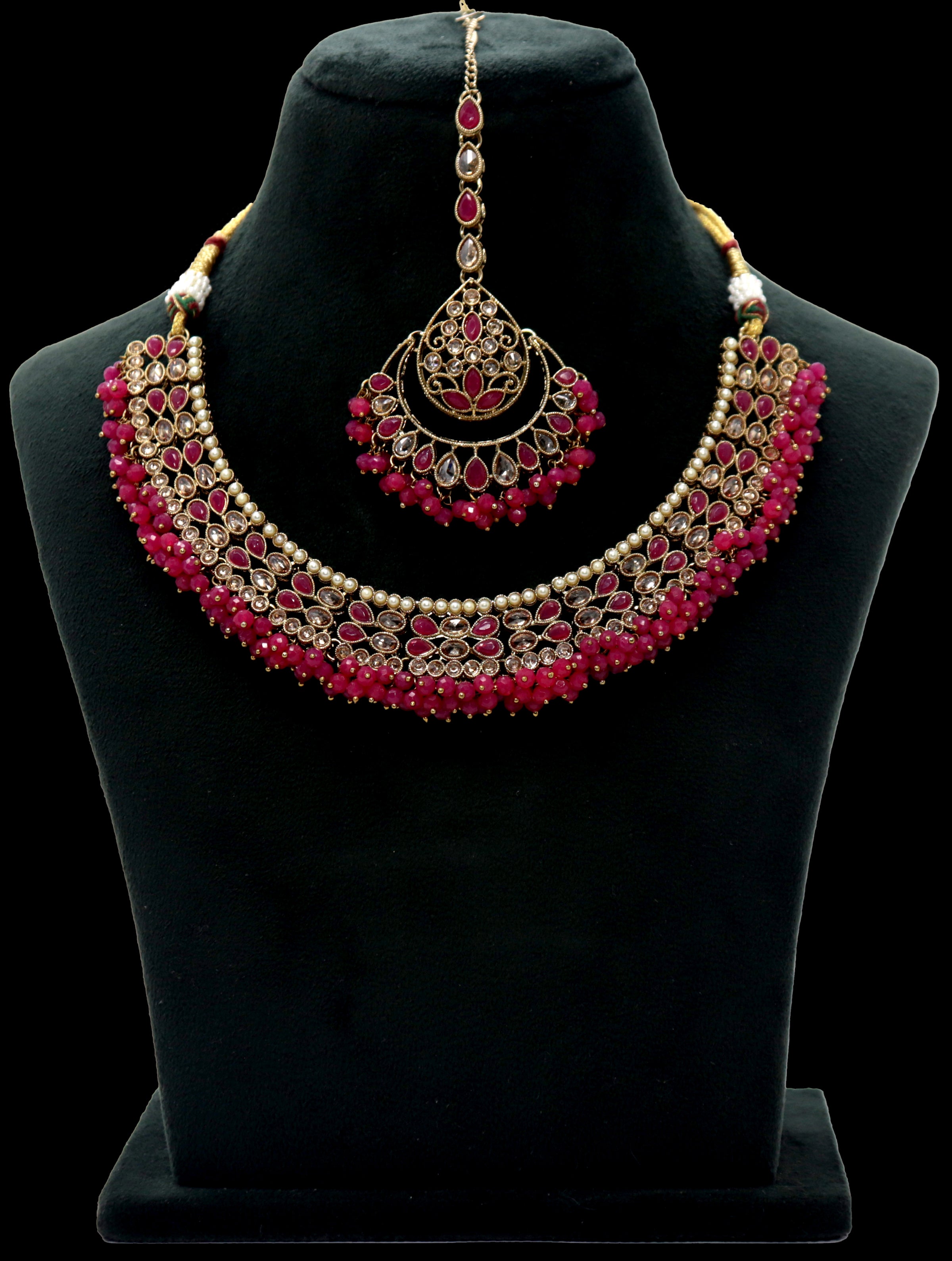 Gold & Rani Necklace Set