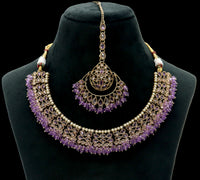 Gold & Lavender Necklace Set