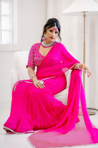 Indian Pink Saree