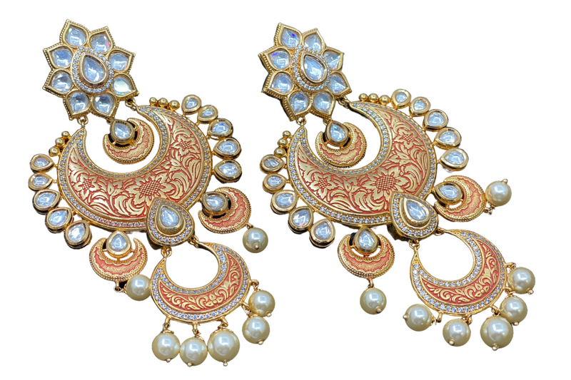 Kundan and Stone Earrings