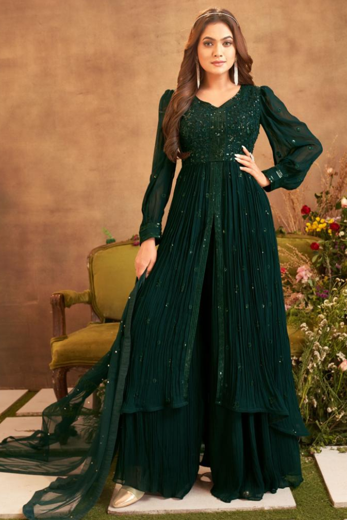 Green Gharara Pant Ladies Suit – Roop Sari Palace