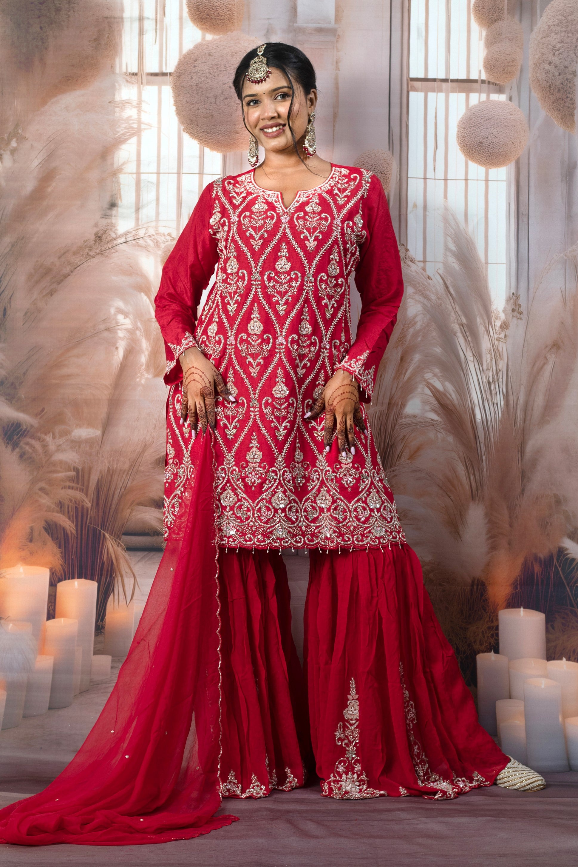 Red Indian Ladies Suits