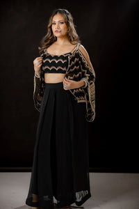 Black Lehenga Choli with Jacket