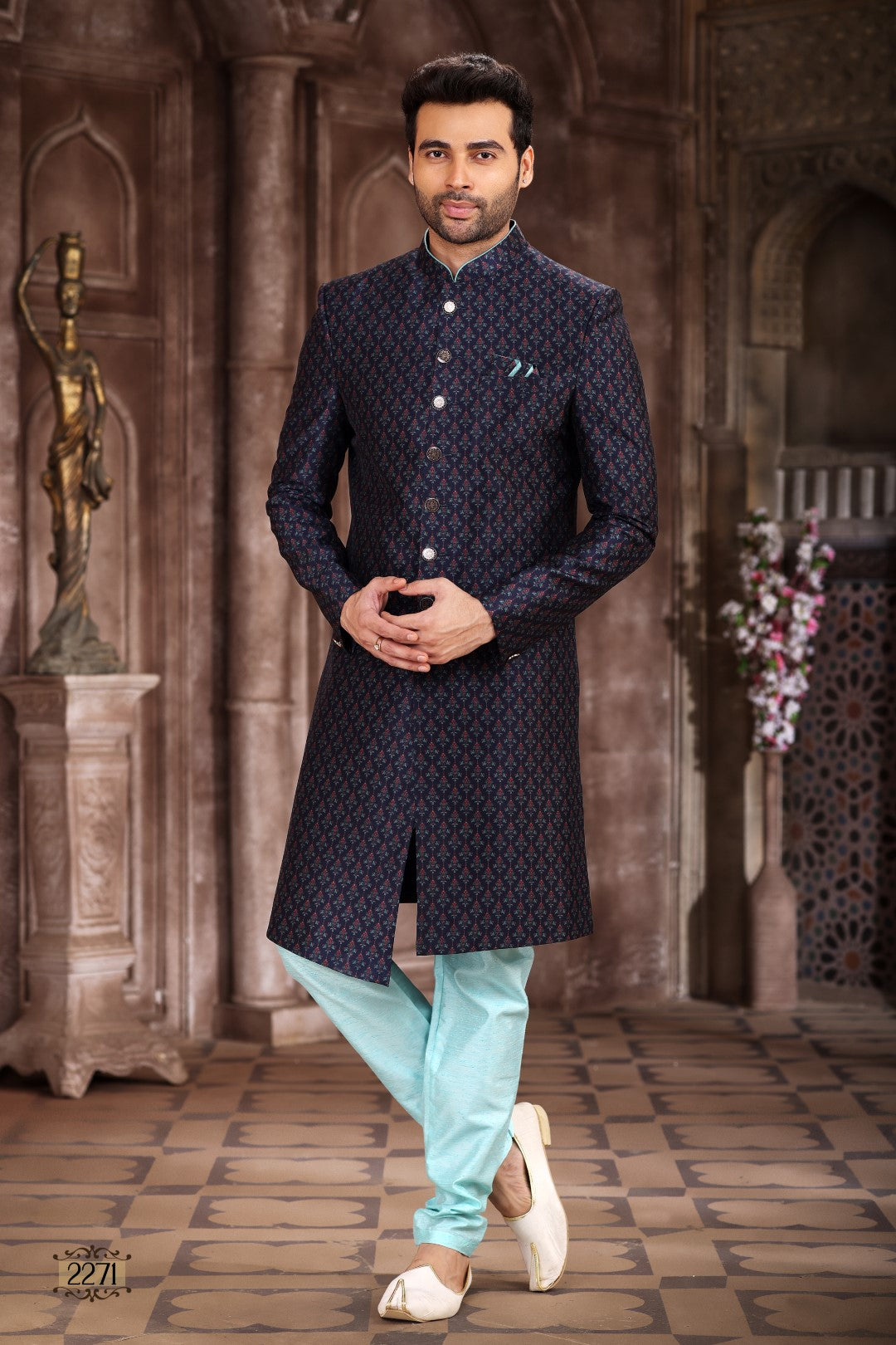 Men's Indo-Western Sherwani in USA Roop Sari Palace Men's Indo-Western Sherwani in USA Roop Sari Palace
