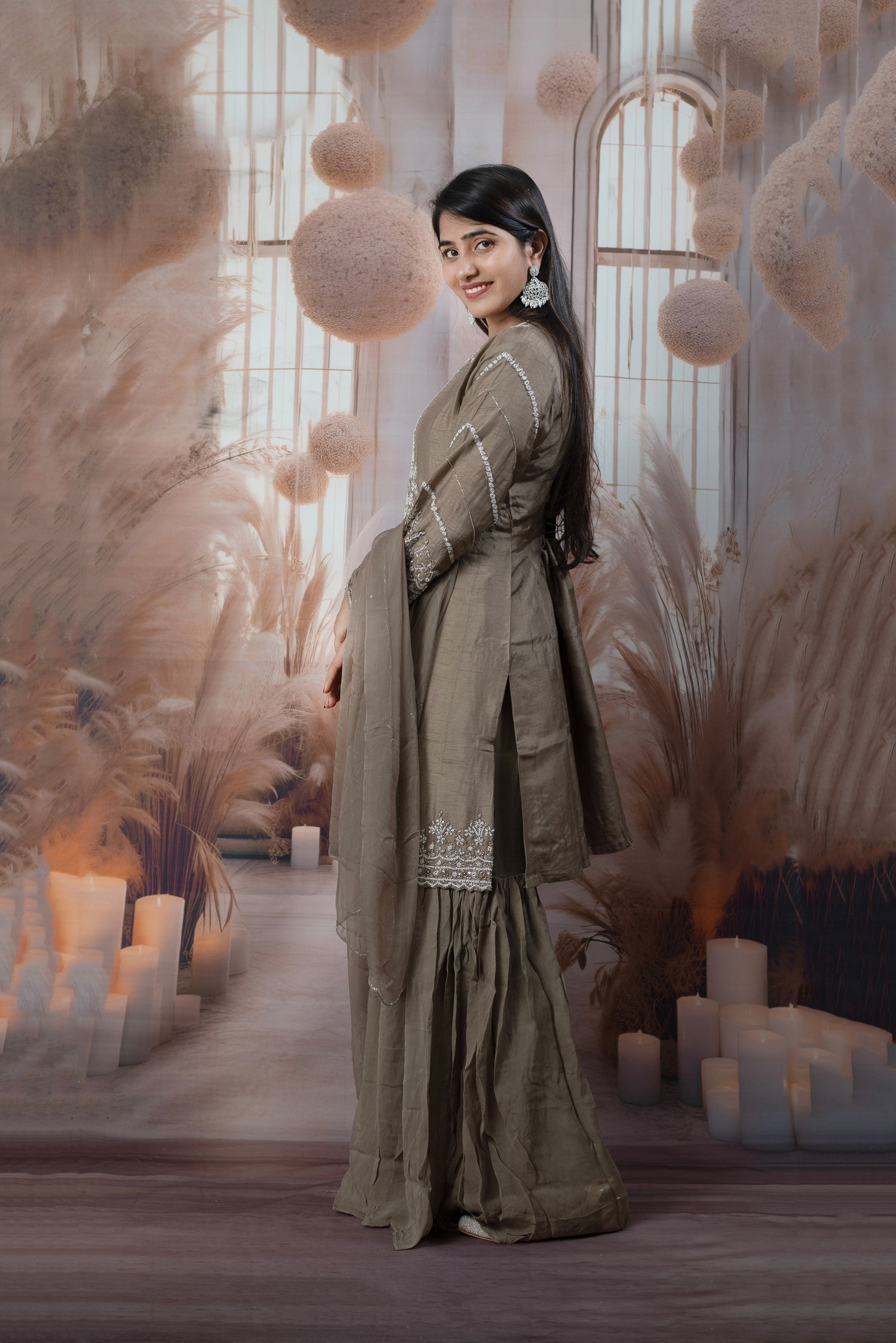 Elegant Mauve Ladies Suits