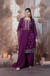 Elegant Purple Color Ladies Suits