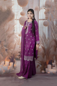 Elegant Purple Color Ladies Suits