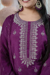Elegant Purple Color Ladies Suits
