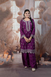 Elegant Purple Color Ladies Suits
