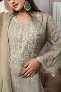 Elegant Light Gold Ladies Suits