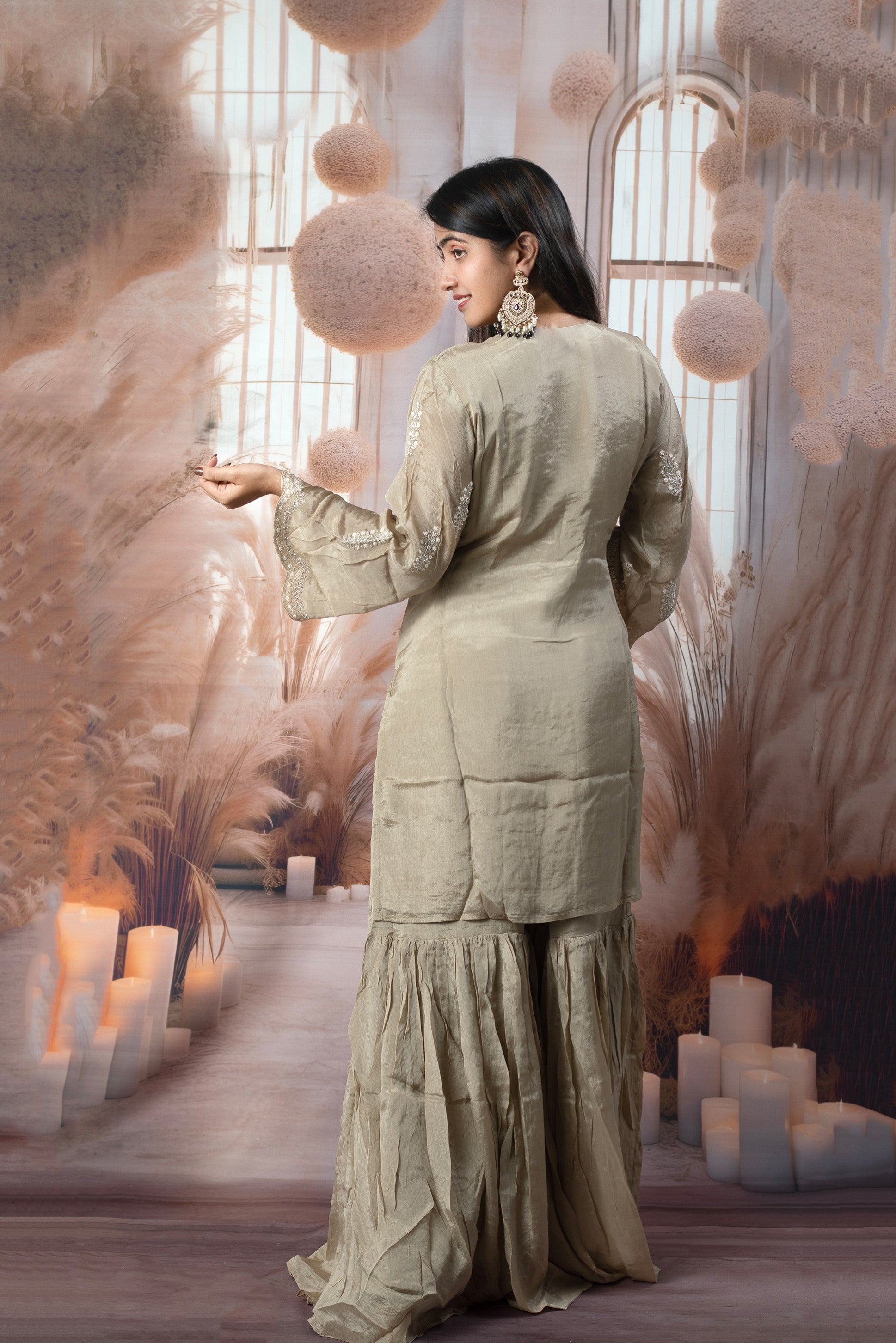 Elegant Light Gold Ladies Suits