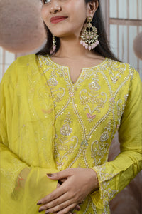 Elegant Yellow Ladies Suits