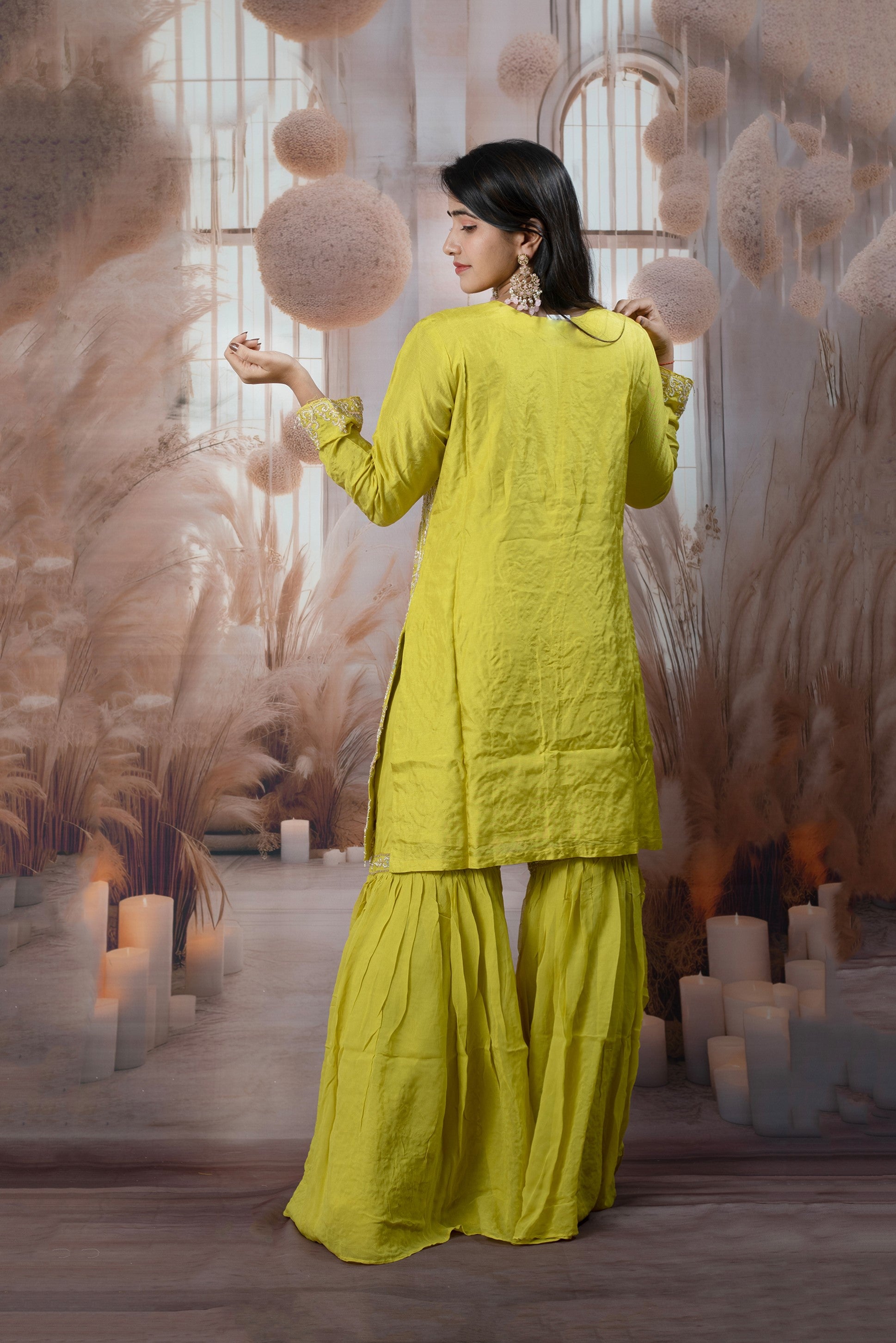 Elegant Yellow Ladies Suits