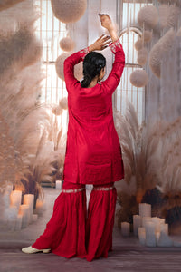Elegant Red Ladies Suits
