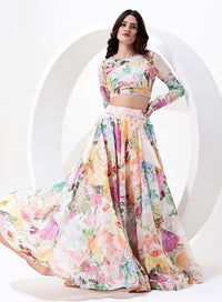 Pista Green Gharara Suit