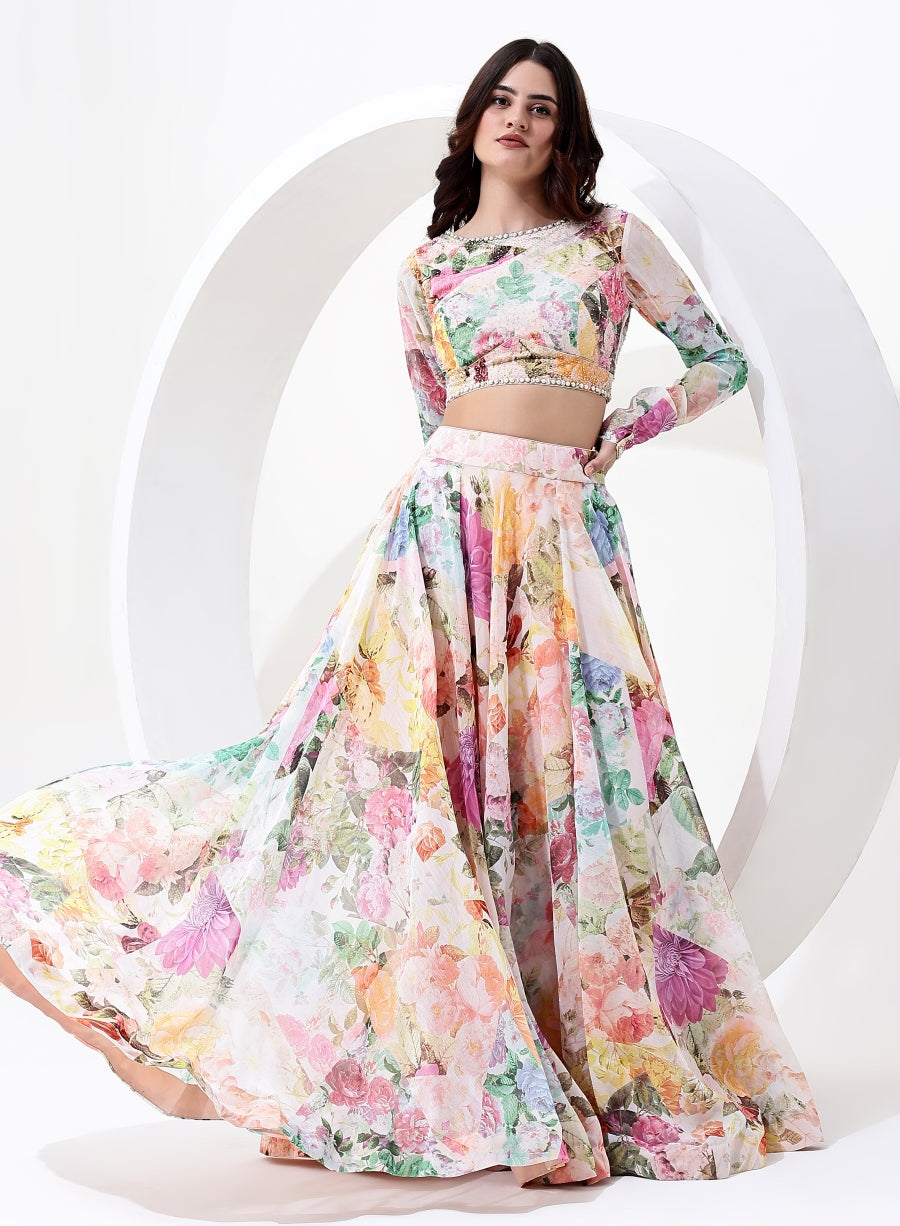 Pista Green Gharara Suit