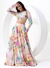 Pista Green Gharara Suit