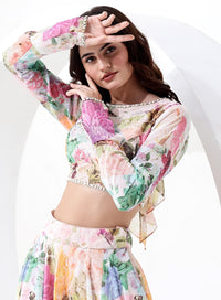 Pista Green Gharara Suit