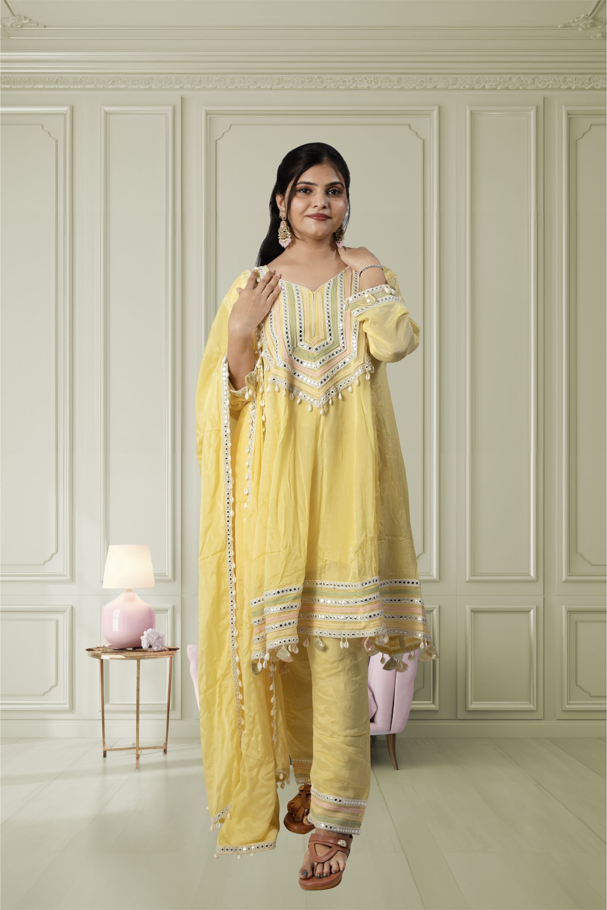 Trendy Yellow Ladies Suits