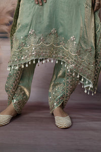 Trendy Green Kaftan Ladies Suits