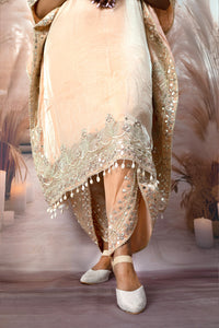 Trendy Peach Kaftan Ladies Suits