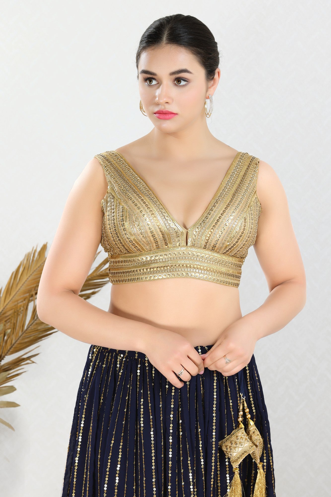 Roop Sari Palace Ready Made Designer Saree Blouse