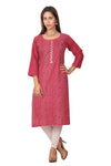Maroon Mirror & White Design Ladies Kurti