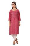 Maroon Mirror & White Design Ladies Kurti