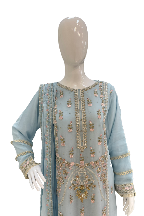 Blue Thread Work Ladies Suit – Roop Sari Palace